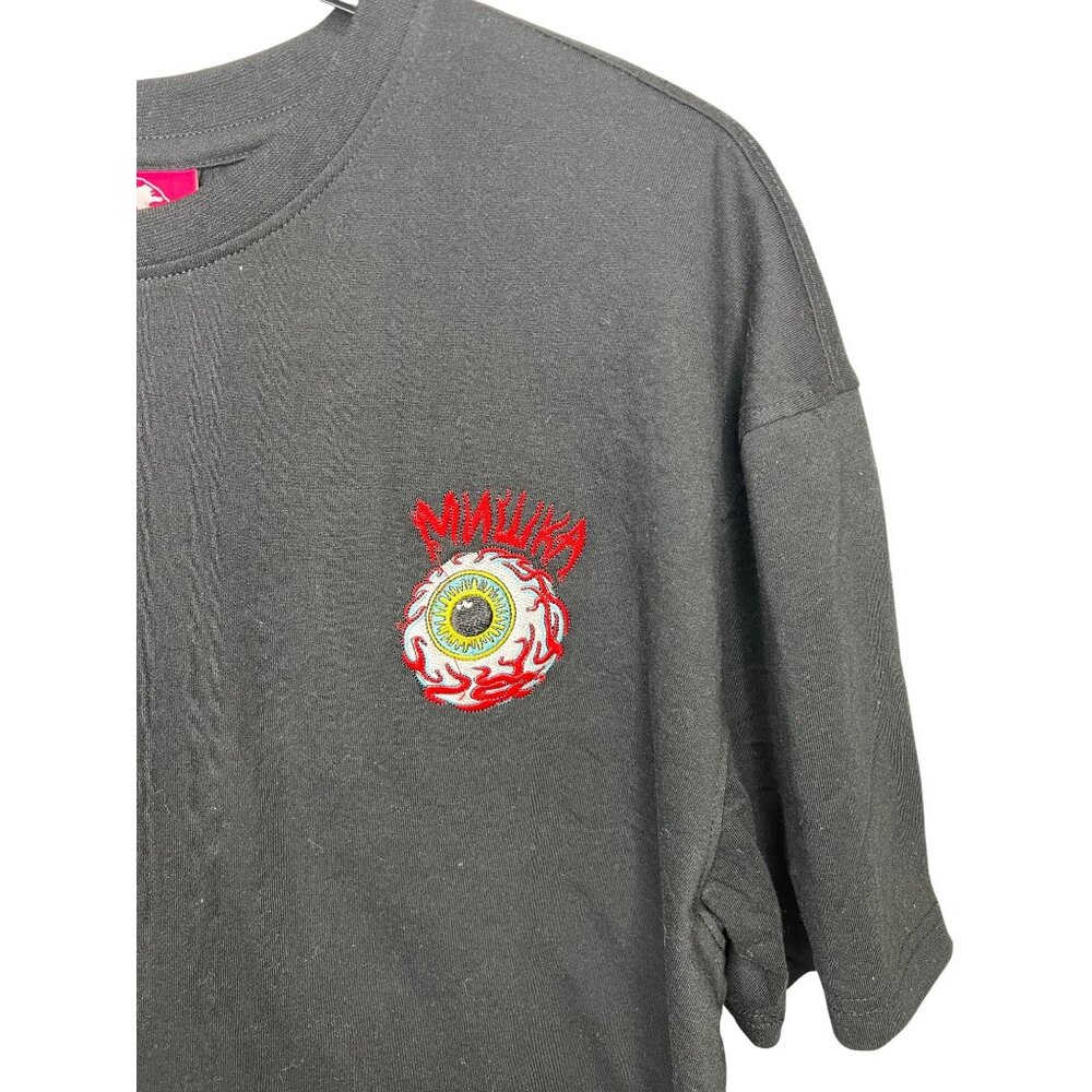 Mishka "Engineered To Destroy" Black T-Shirt With Biker Skull Graphic Size Large - Picture 3 of 8